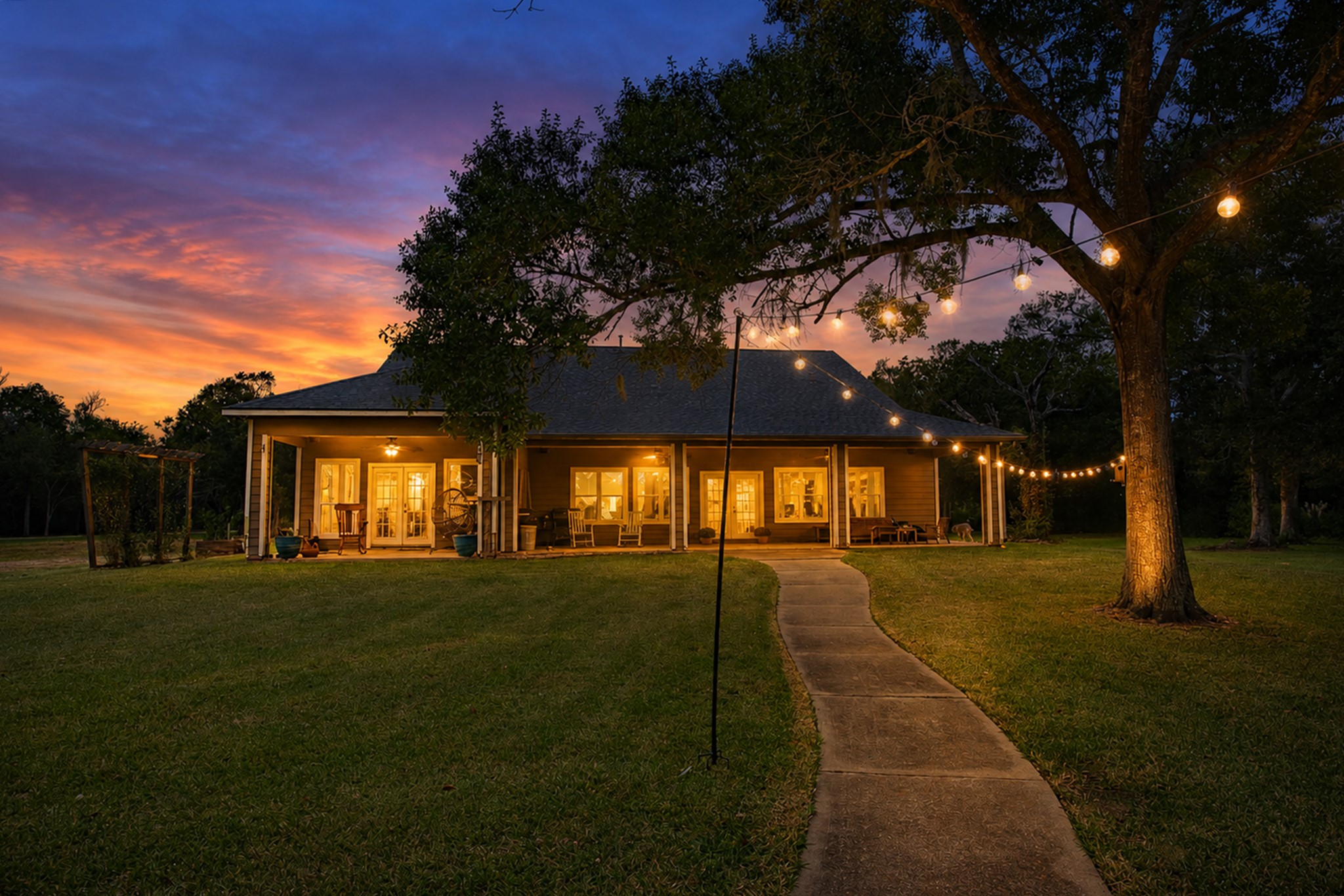 Back View at Dusk