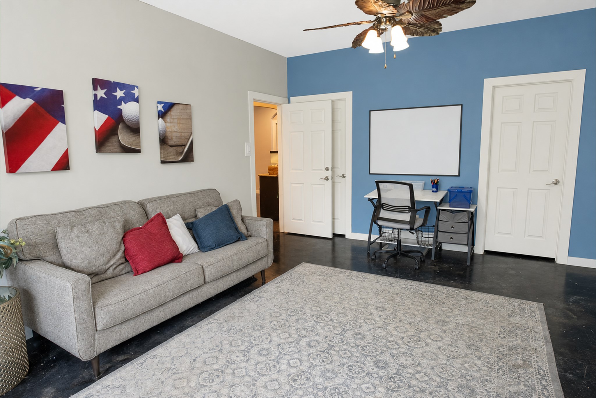 Apartment Living Area and Kitchen