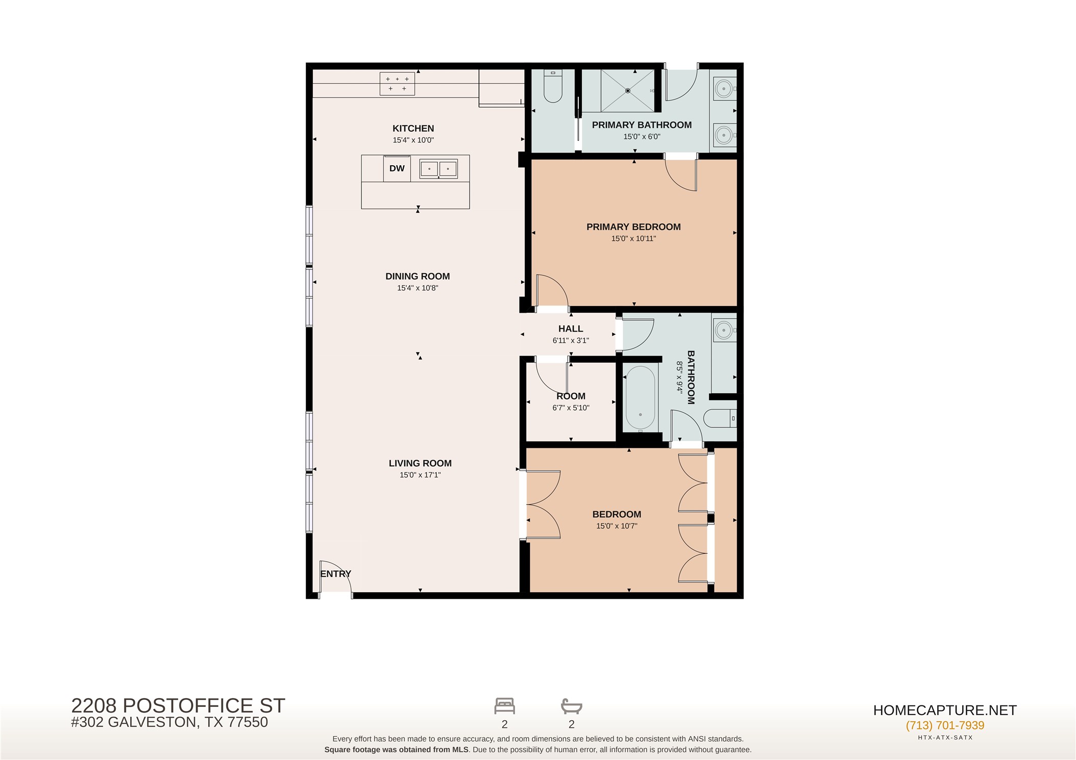 2208 Post Office Street, #302, Galveston, TX 77550