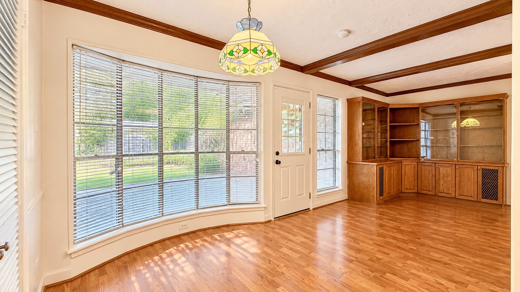 Bay window in the breakfast room.