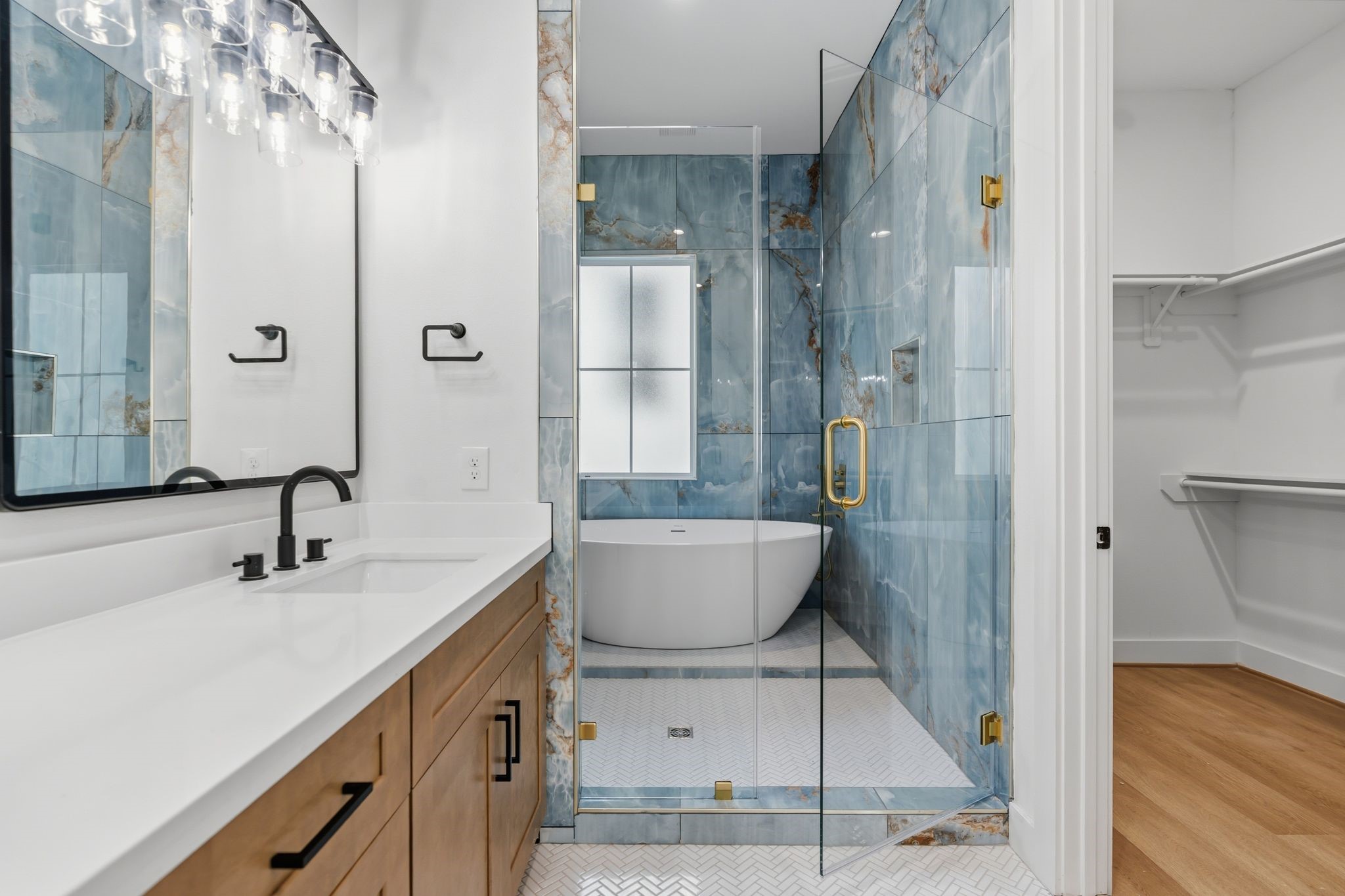Primary bathroom is a show stopper