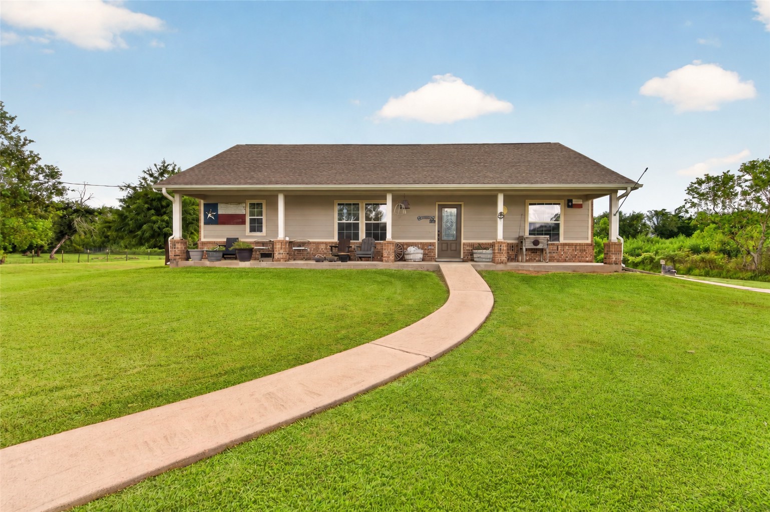 Updated 3-bedroom, 2-bath home situated on a full acre of land.