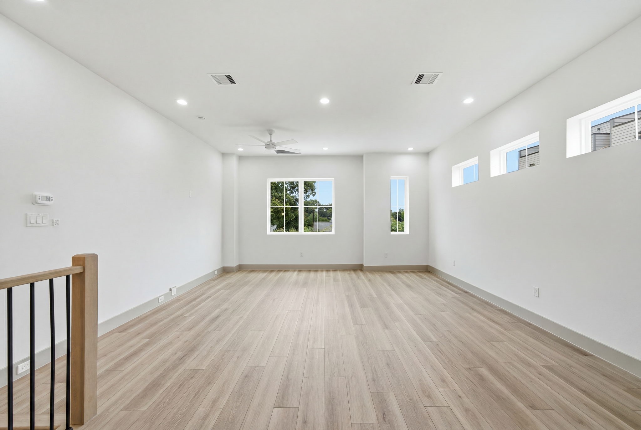Welcome Home to 1116 Weiss! Virtually staged - Walk up to the second floor to the spacious Living Room. Plenty of windows letting in natural light!