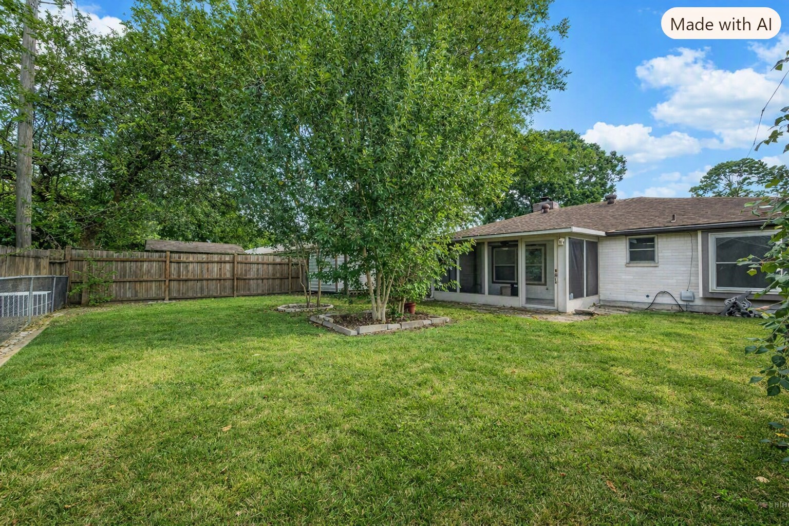 Virtually enhanced grass for backyard.