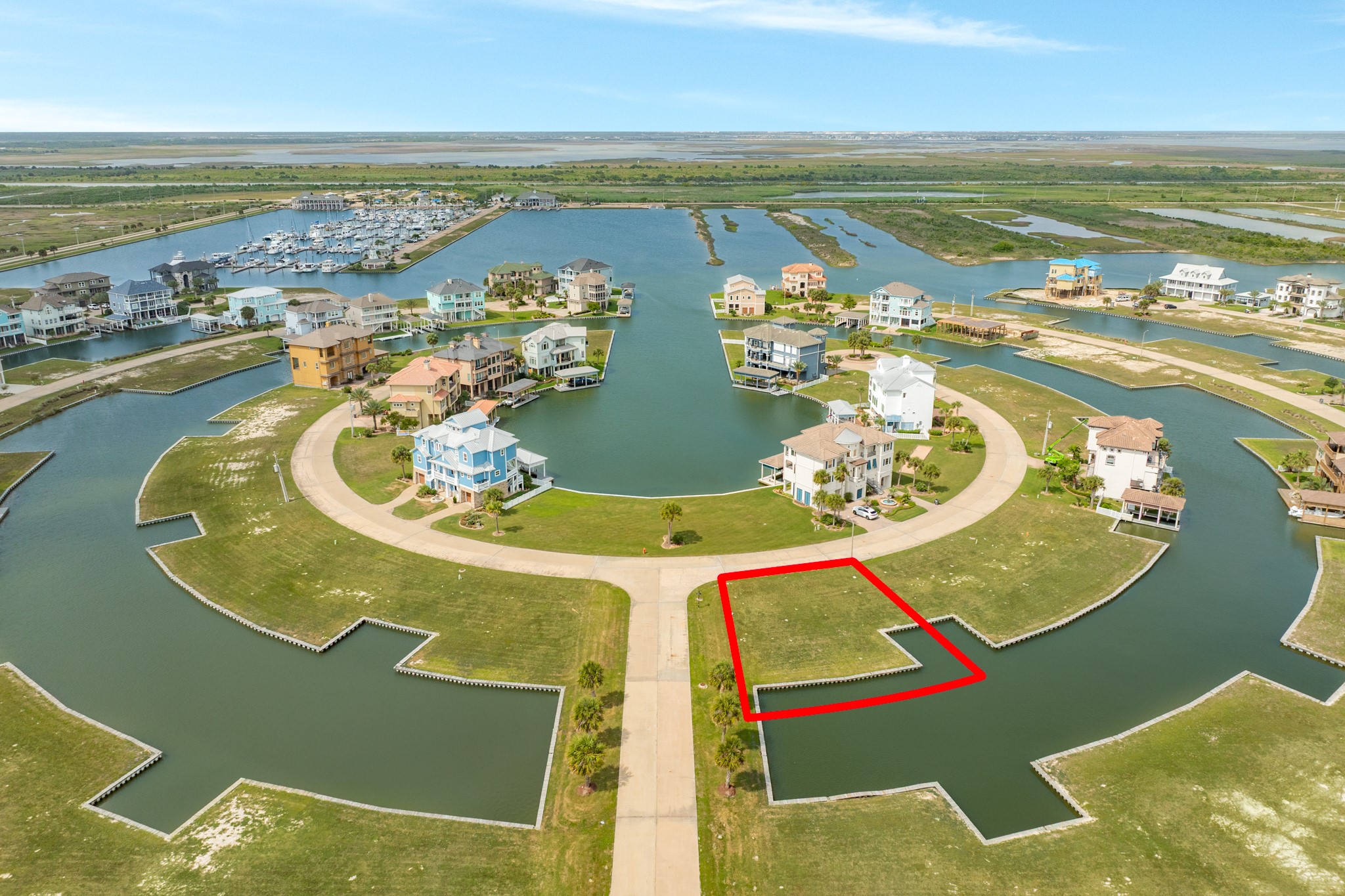 21 Big Torch is located on a quiet corner lot with concrete bulkheads in place