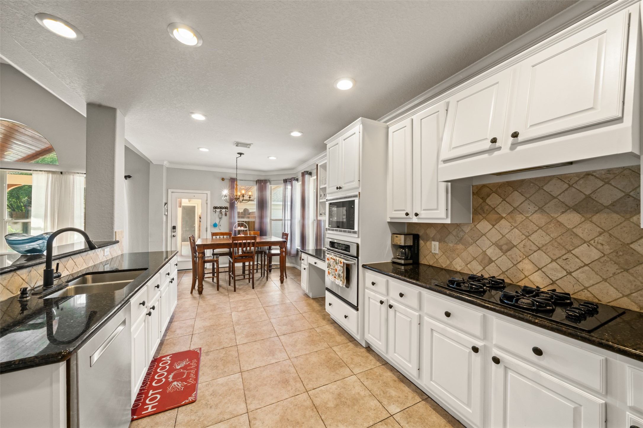 A closer look at the kitchen's practical layout.