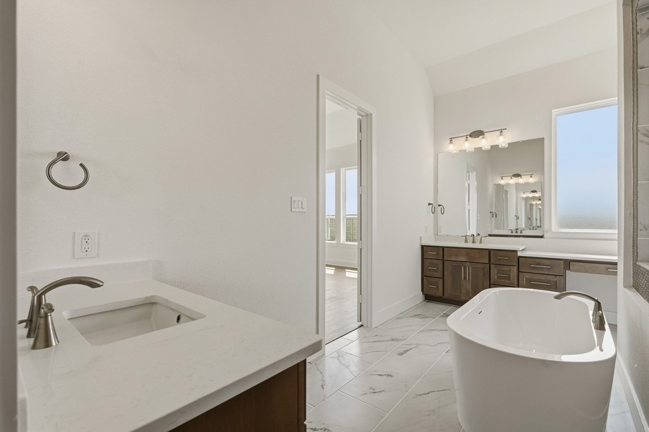 Separate vanity areas