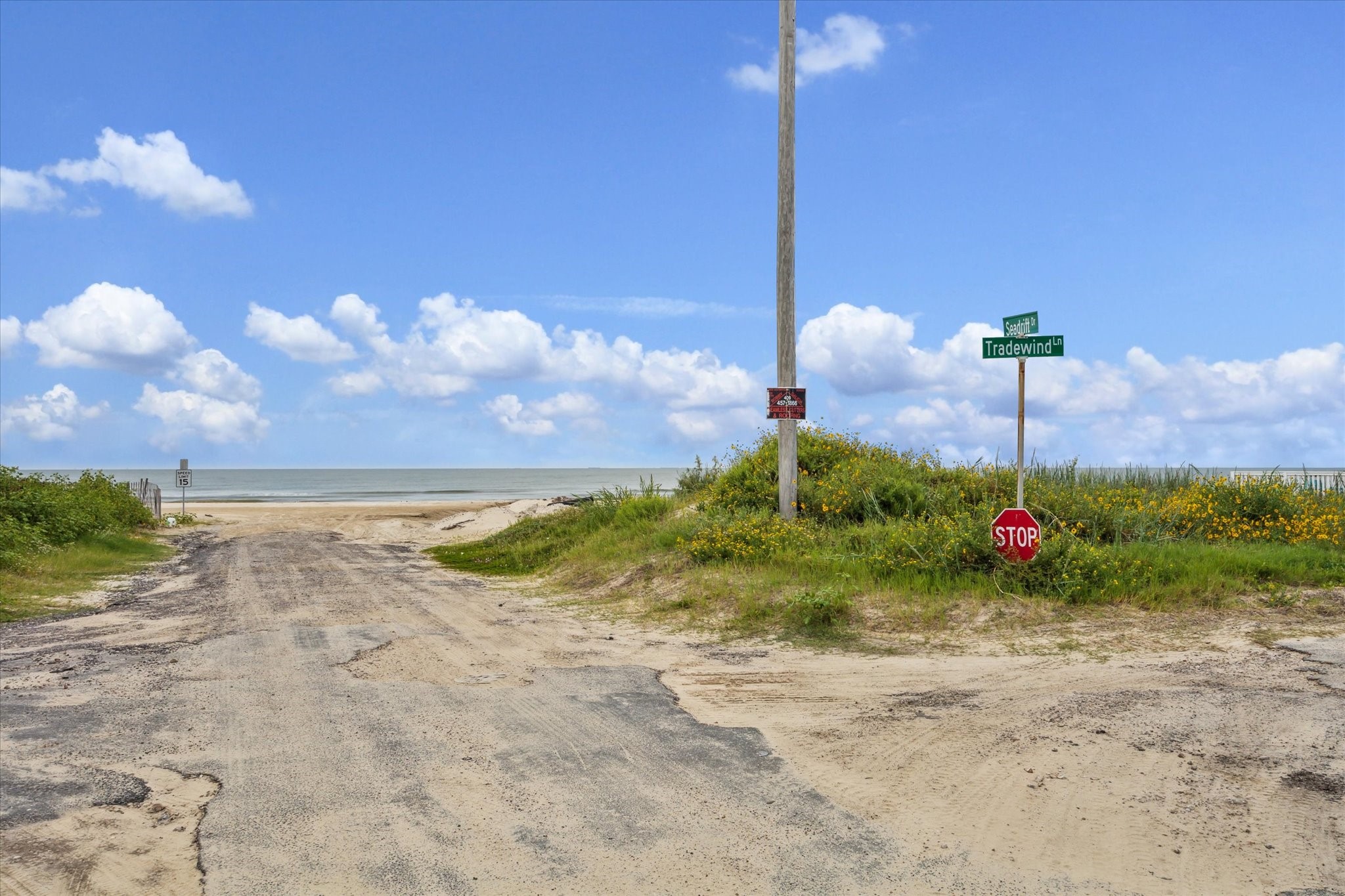 Just a short walk to the beach access! Enjoy the convenience of driving your car or golf cart directly onto the sand for a fun-filled day in the sun with family.