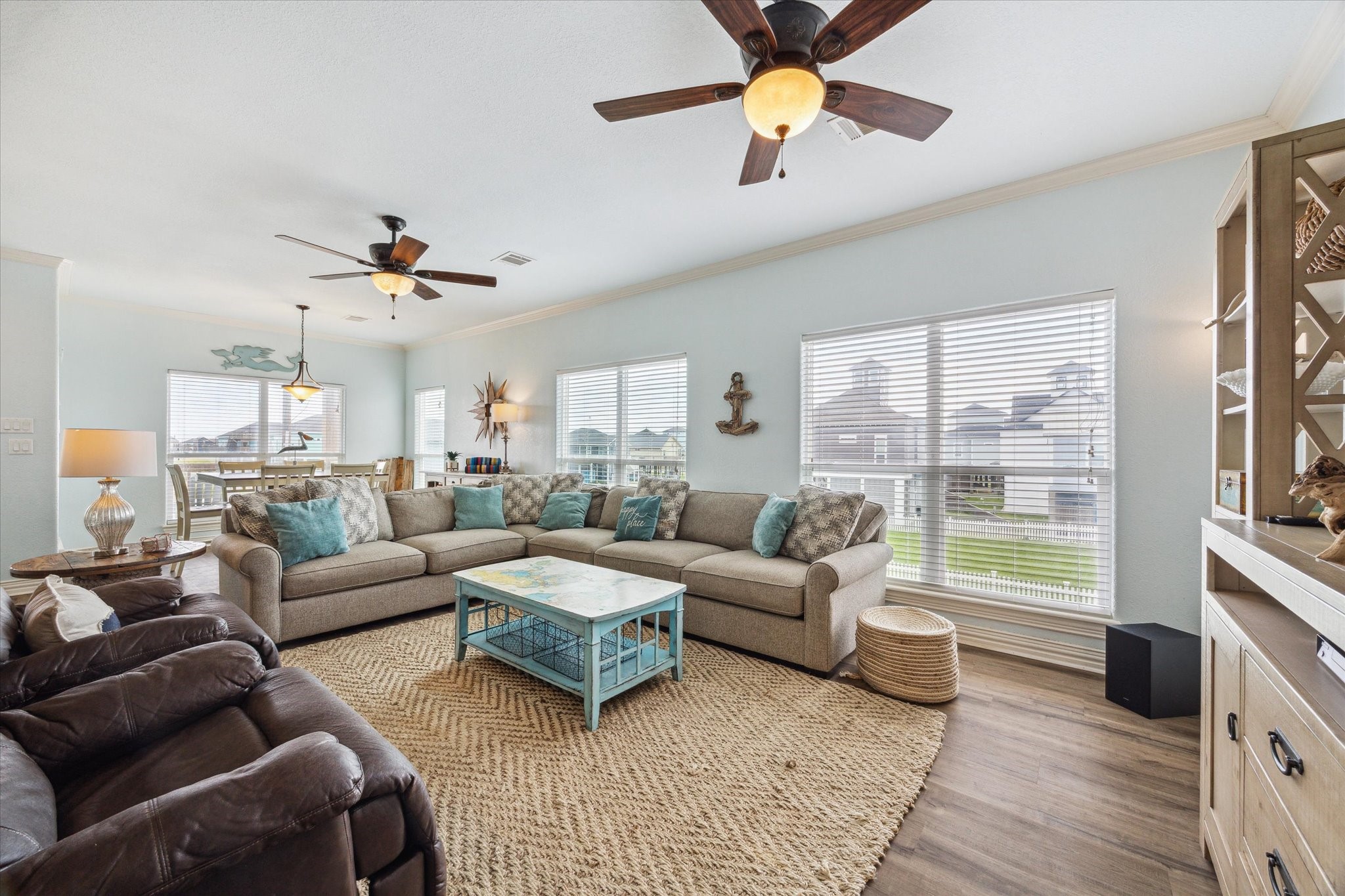 This fully furnished home is bathed in natural light, offering beautiful views of the slough right from your living room. Keep a look out for all of the turtles!