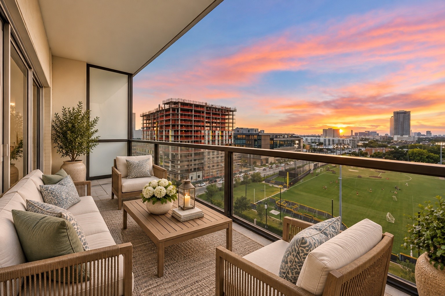 This wonderful space has been virtually staged