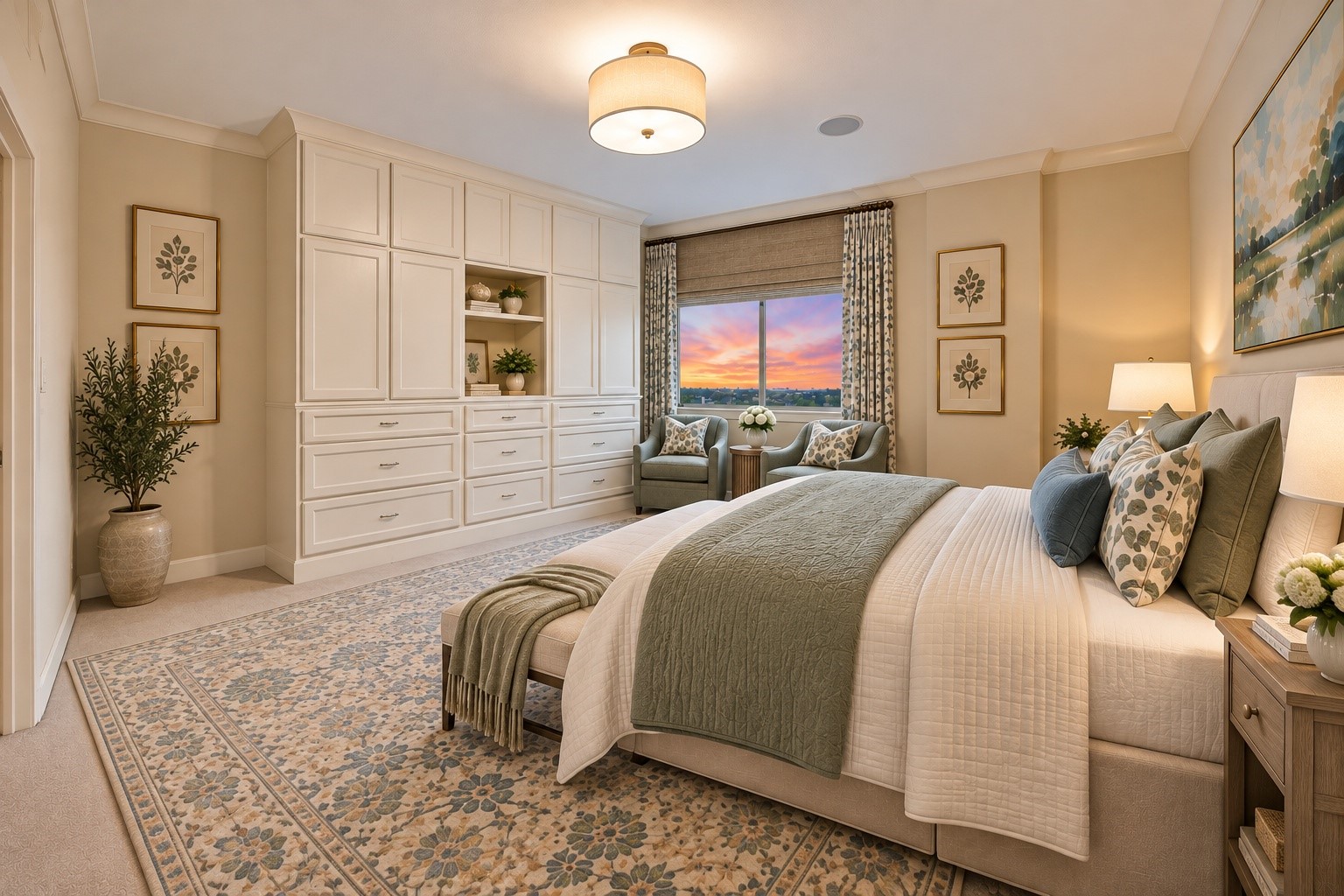 This wonderful space has been virtually staged