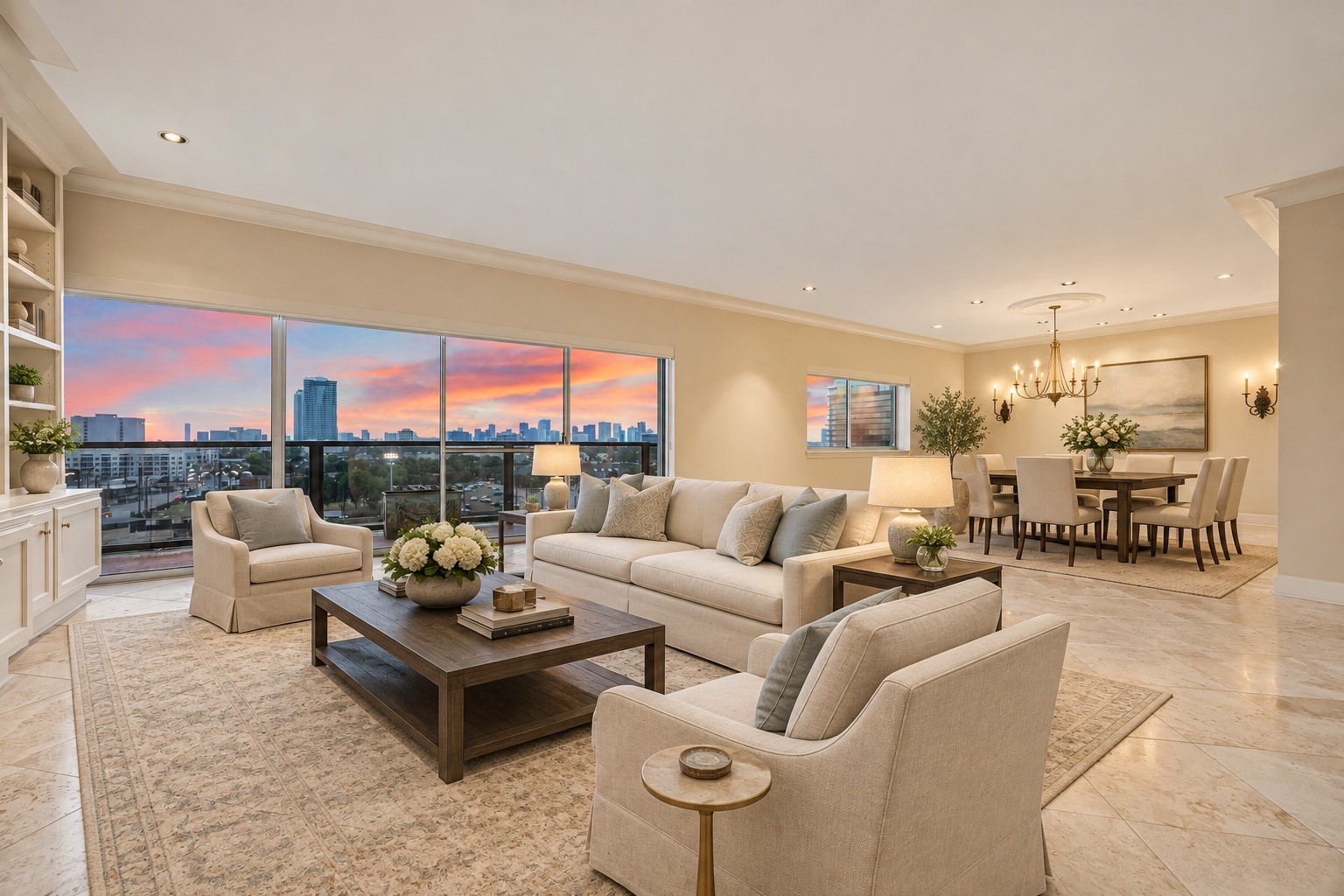 This wonderful space has been virtually staged