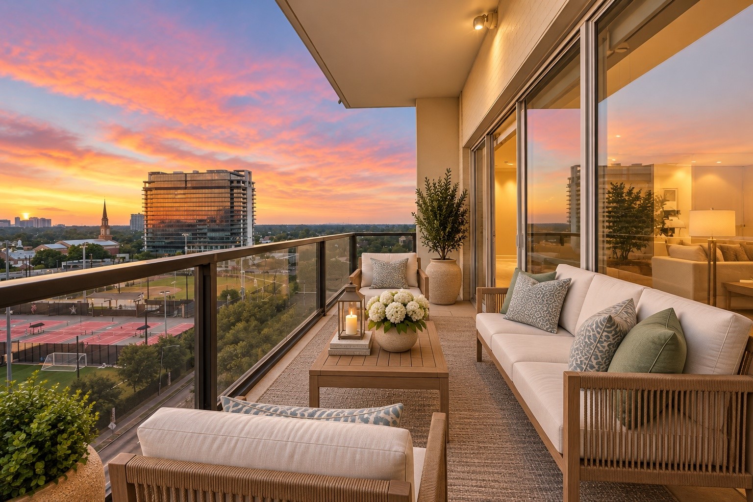 This wonderful space has been virtually staged