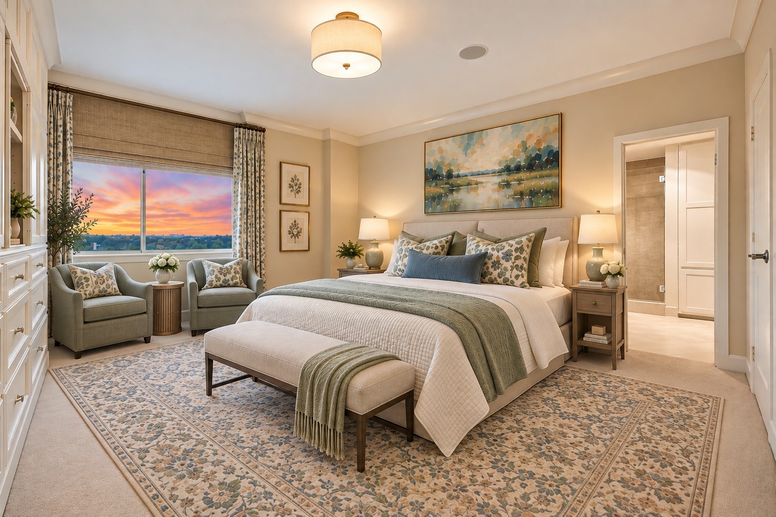 This wonderful space has been virtually staged