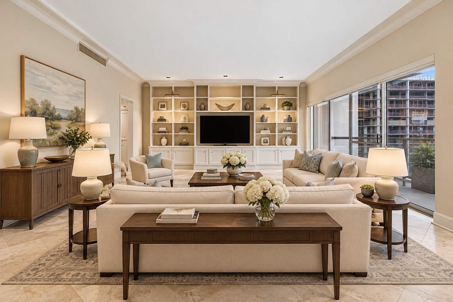 This wonderful space has been virtually staged