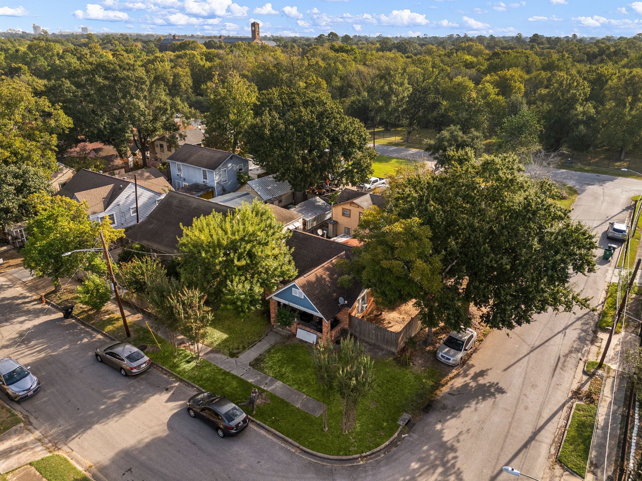 Large corner lot.