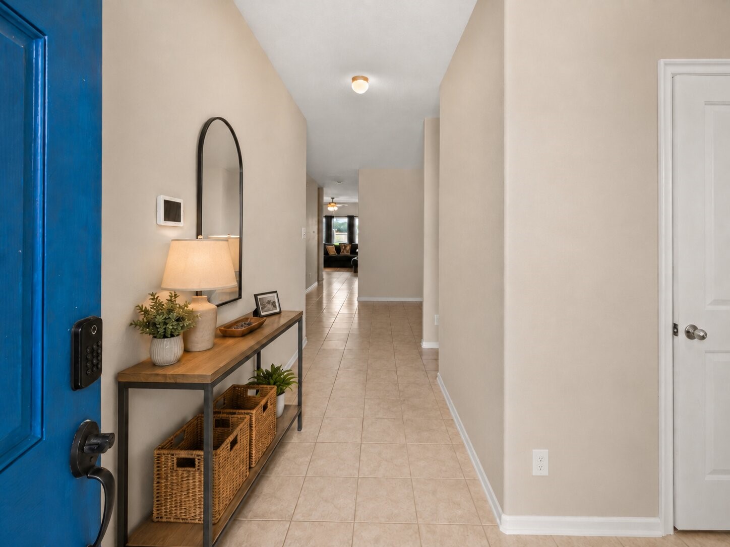 *virtually staged* A welcoming entry with space for a drop zone. *virtually staged* A welcoming entry with space for a drop zone.