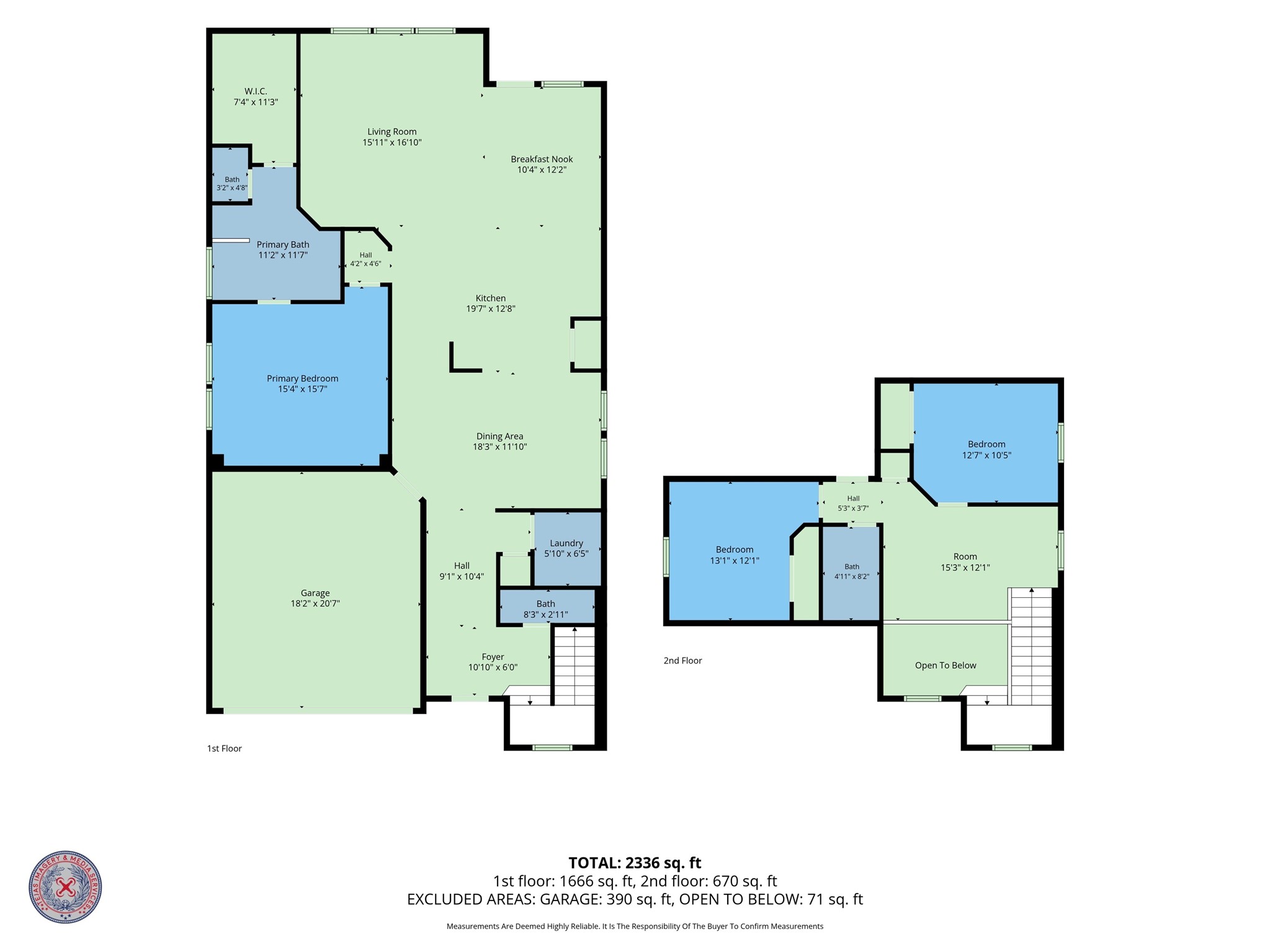 Floor plan - please verify square footage and room sizes.