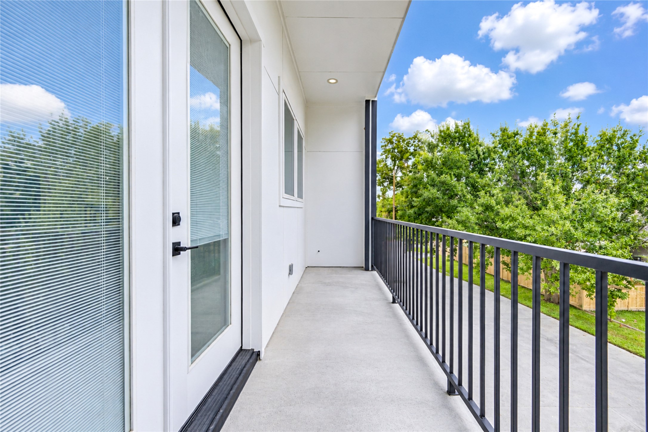 Large balcony off the kitchen complete with gas line and sink connections.