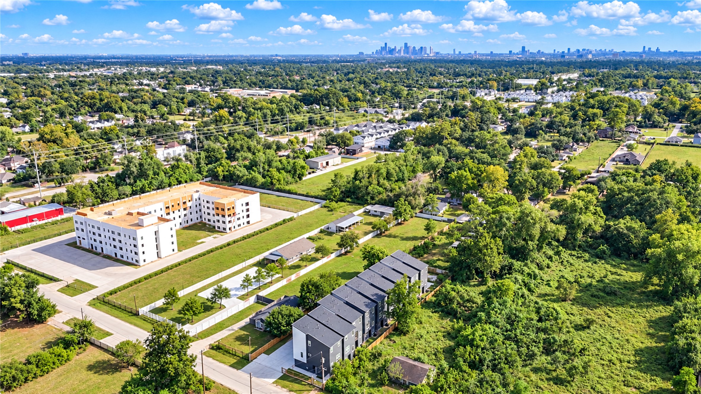 Minutes from dining, fitness, and shopping along 34th Street, near the LBJ Hospital redevelopment and approximately 8.5 miles from Apples Houston campus, with future H-E-B and Target locations planned nearby.