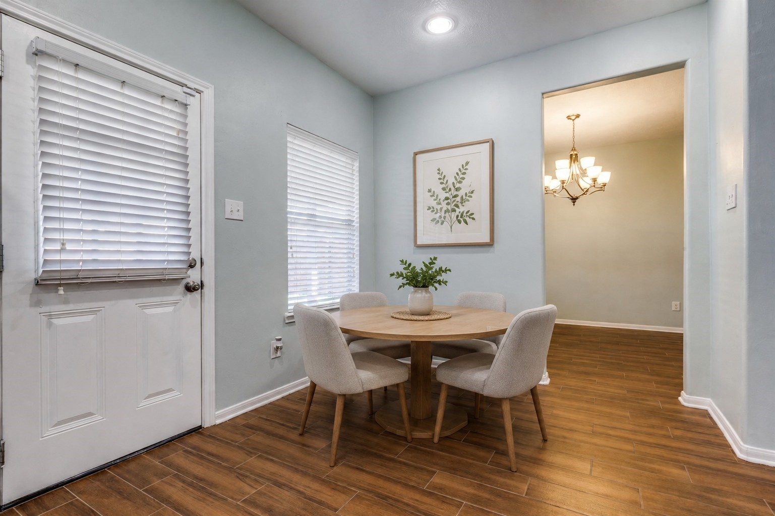 The breakfast area offers an inviting space for casual dining, morning coffee, and everyday meals. *Virtually Staged*