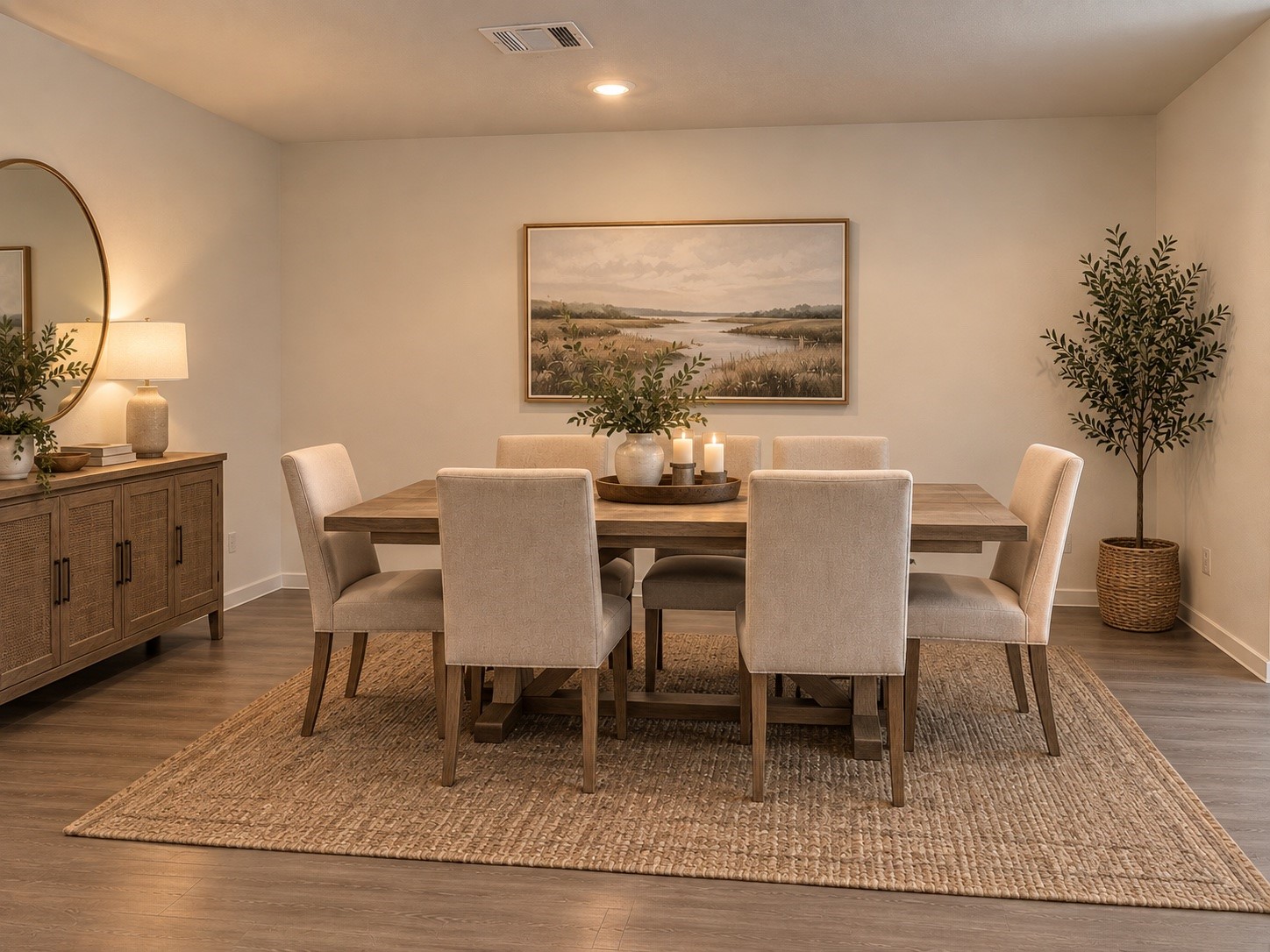 Virtually Staged Dining Room