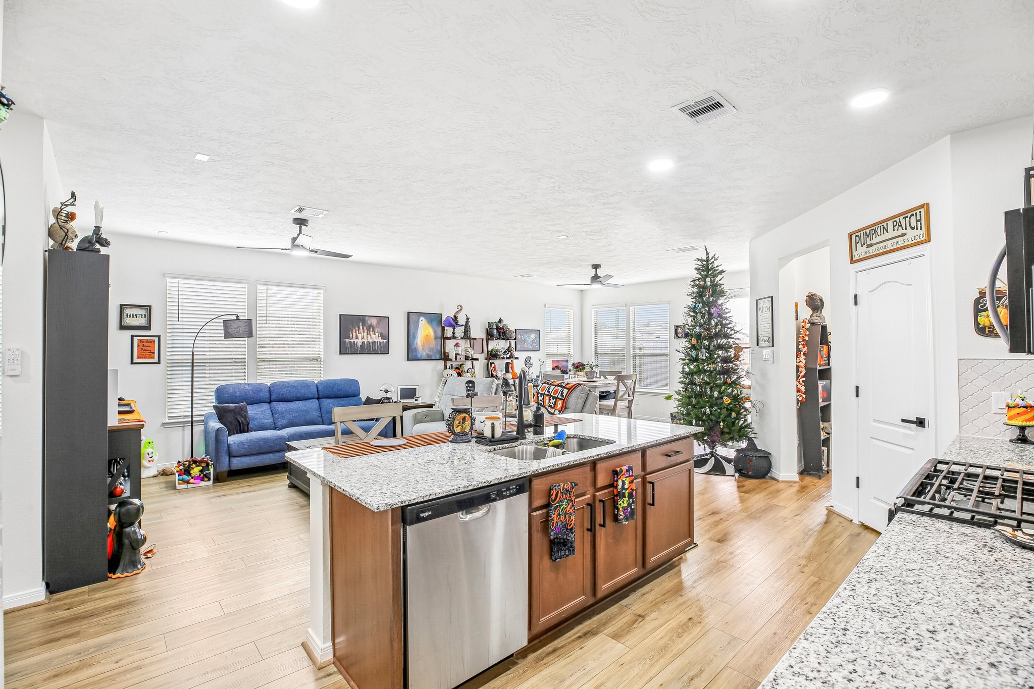 Stainless steel appliances.
