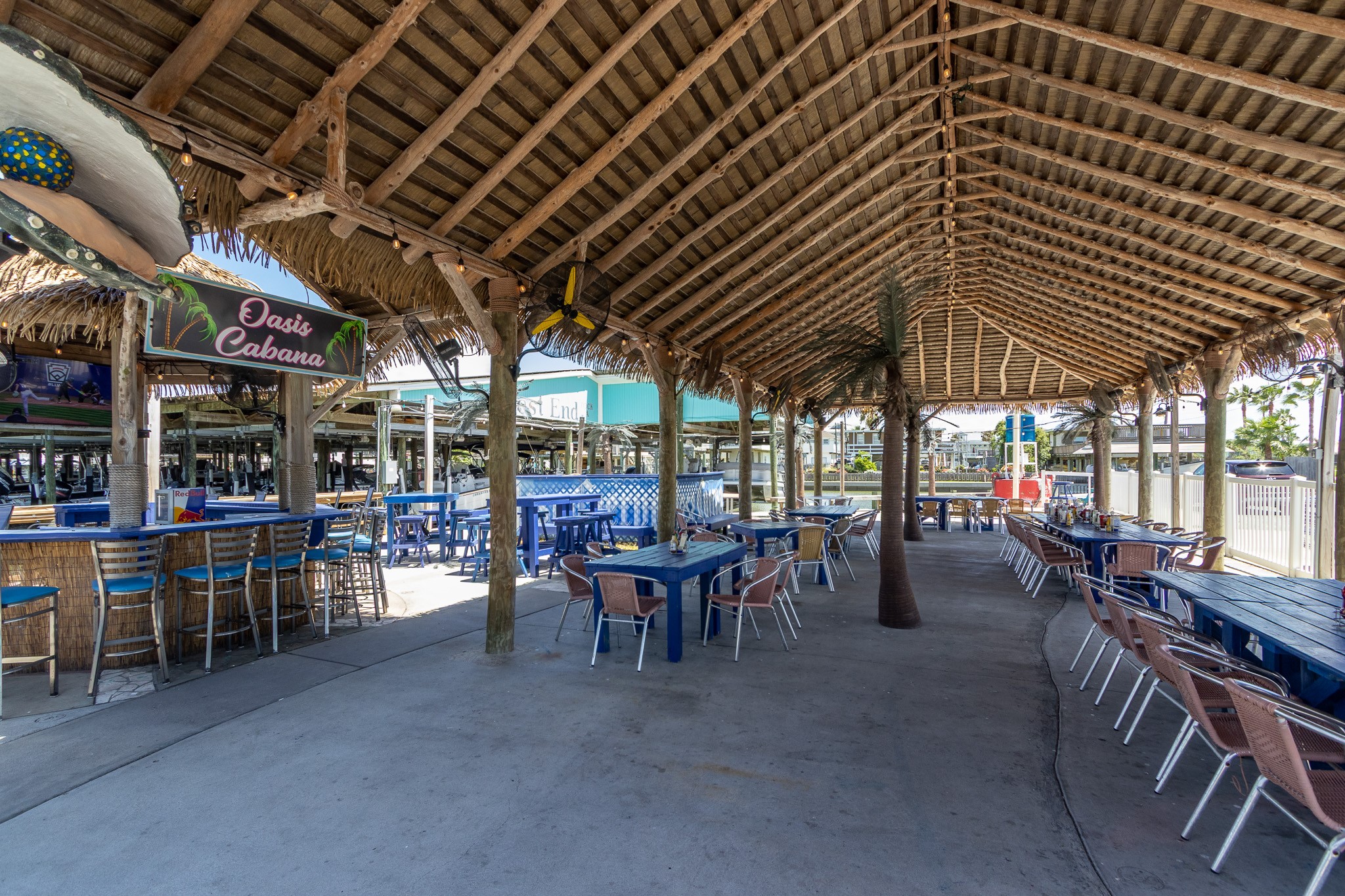 Outside Oasis Bar at West End Marina in Sea Isle