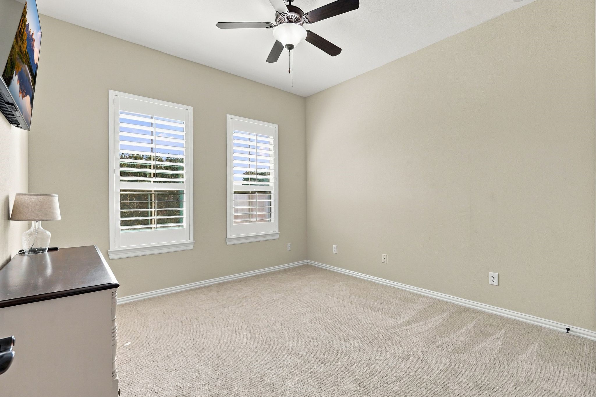 Third secondary bedroom overlooking the front of the home.