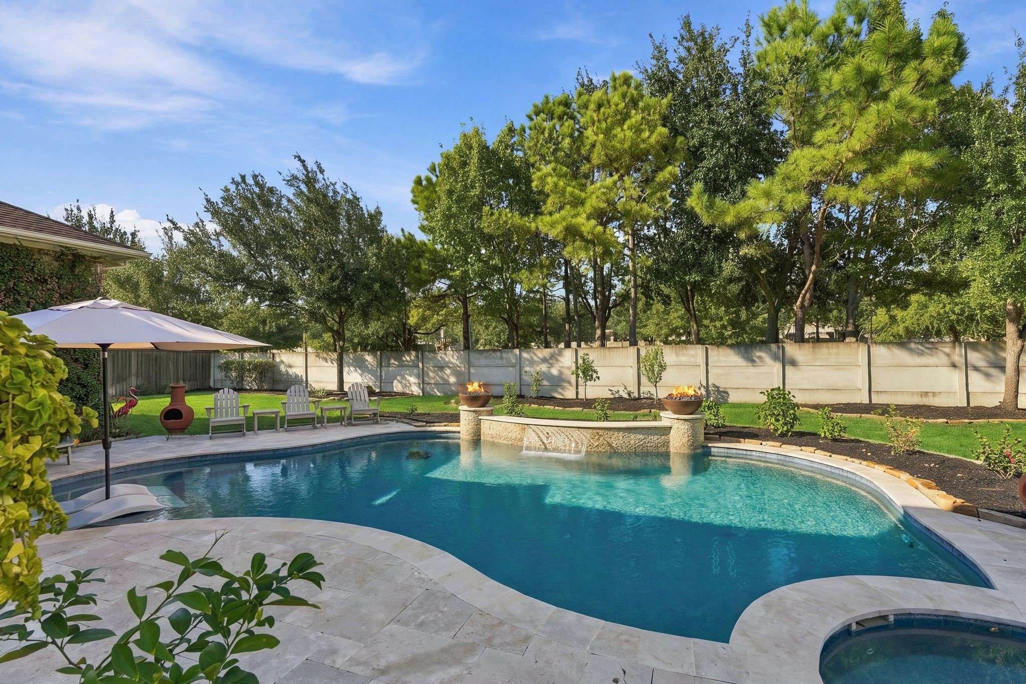 Ultimate privacy! No rear neighbors and tons of mature trees providing coverage.