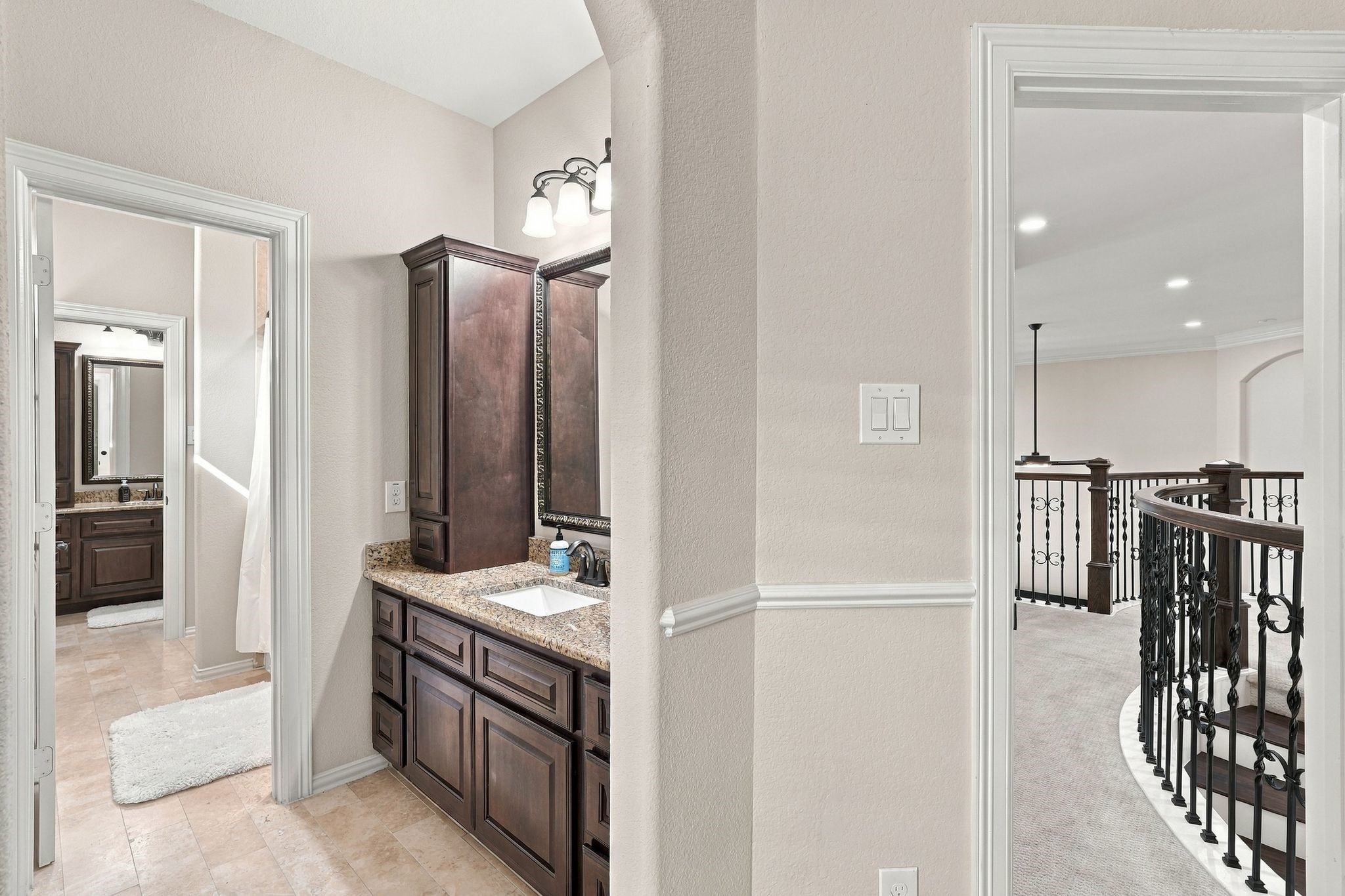 The second sink connected to the Jack and Jill bathroom.