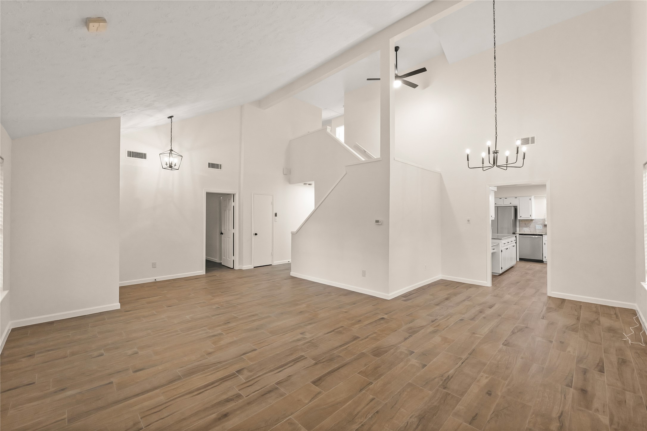 View from corner of living room