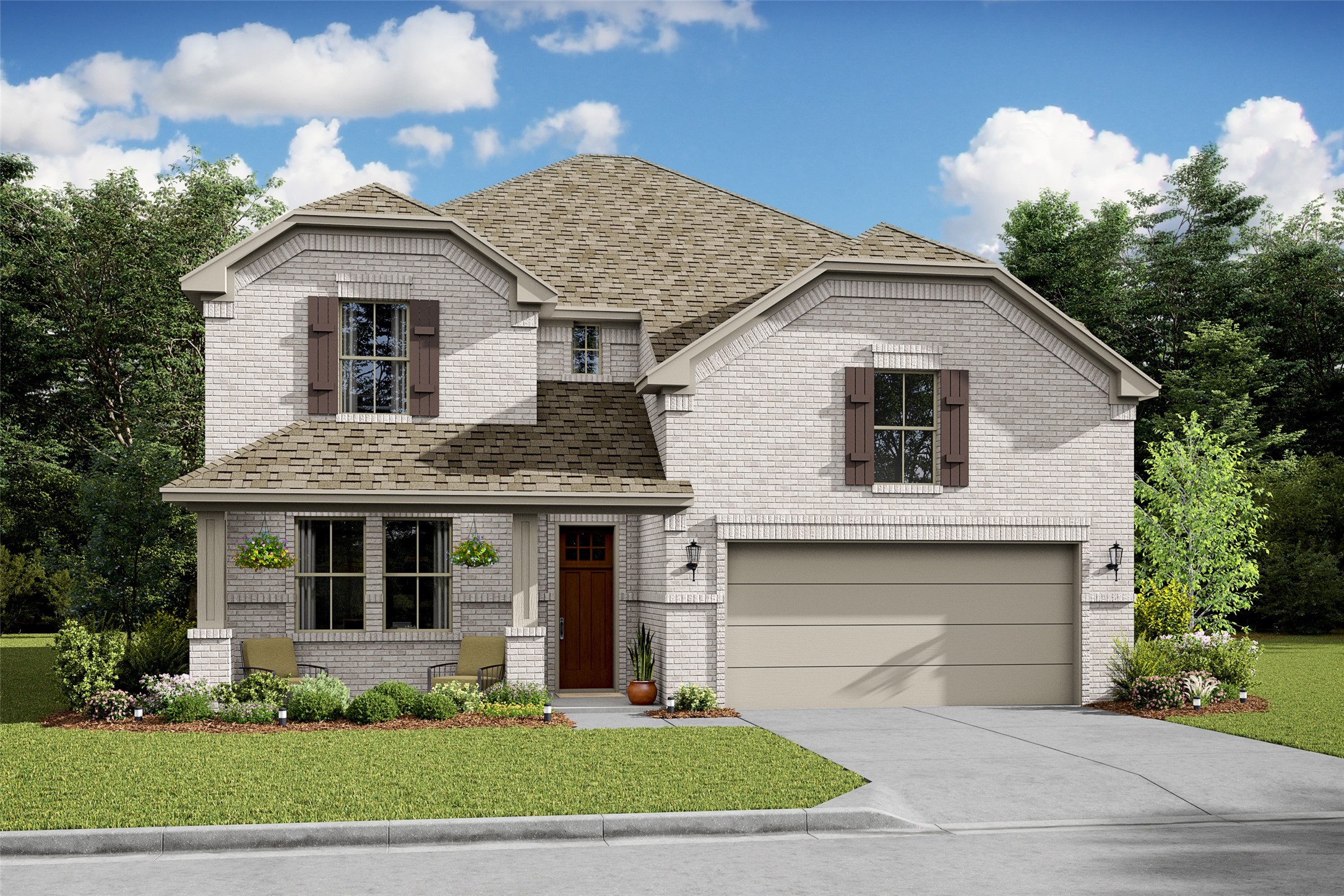 Stunning Omaha home design by K. Hovnanian Homes with elevation TA in beautiful Oakberry Trails. (*Artist rendering used for illustration purposes only.)