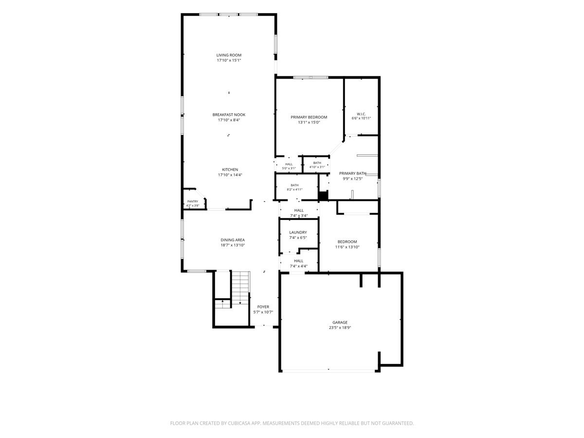 First-floor layout offers open living spaces, a primary suite and an additional downstairs bedroom for added flexibility.