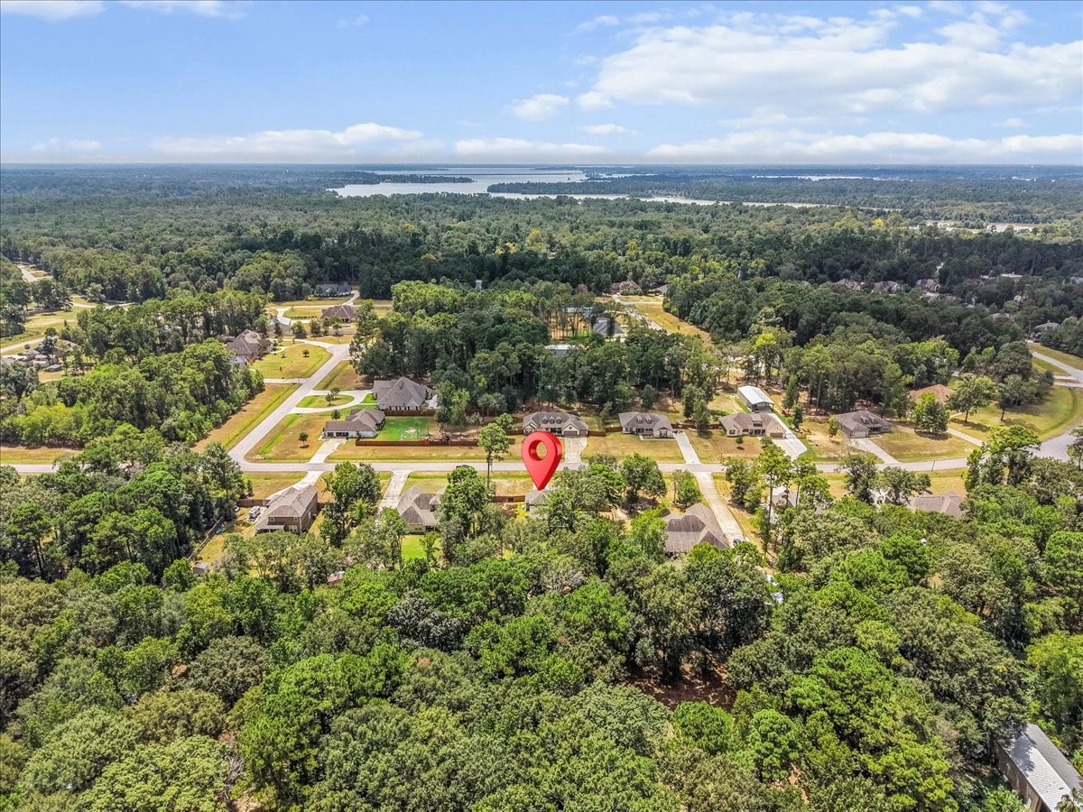 From above, you can appreciate the beautiful wooded surroundings and peaceful setting The Commons is known for.
