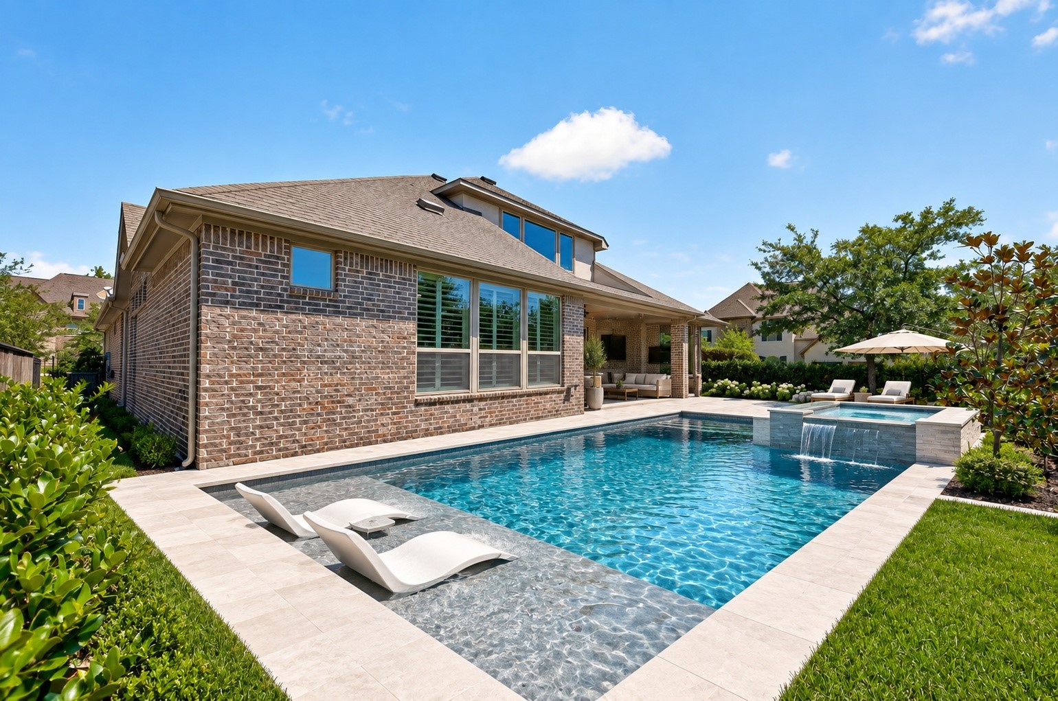 Pool rendering; virtually pictured