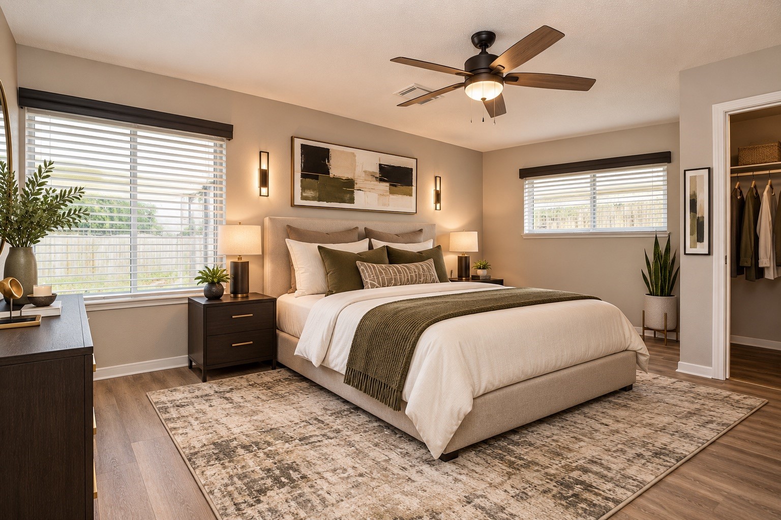 Master bedroom VIRTUALLY STAGED