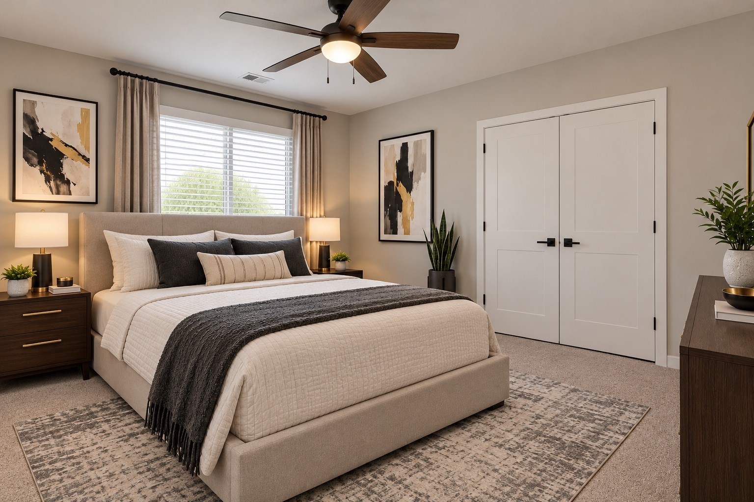 Upstairs secondary bedroom VIRTUALLY STAGED