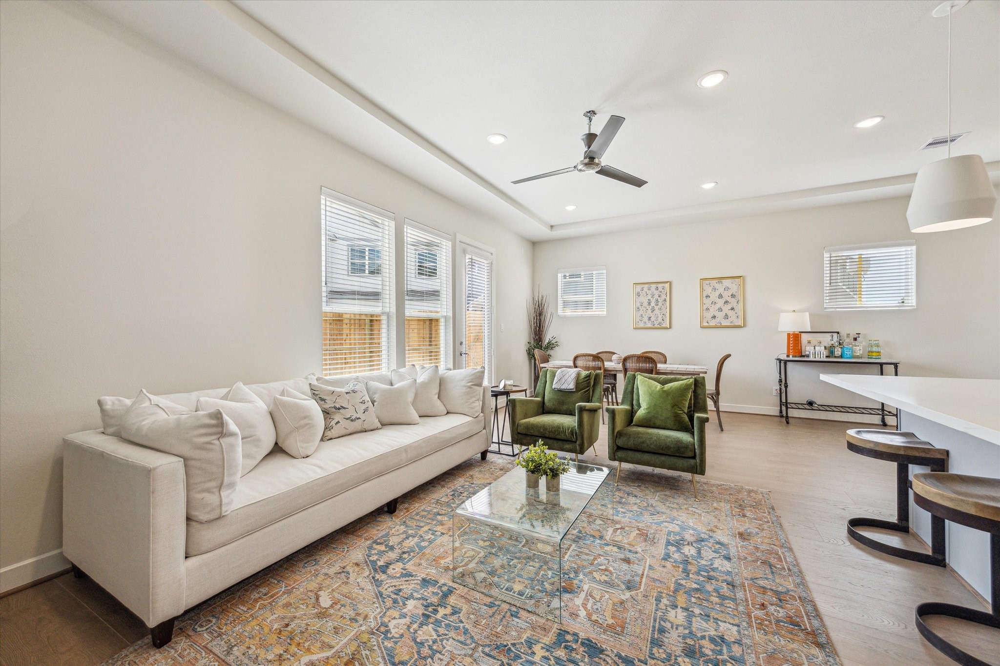 Representative photo showing the communitys model home living room. Layout and selections may vary.