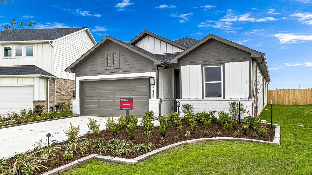 Modern facade is full of character and style by design with perfect mix of materials and colors.