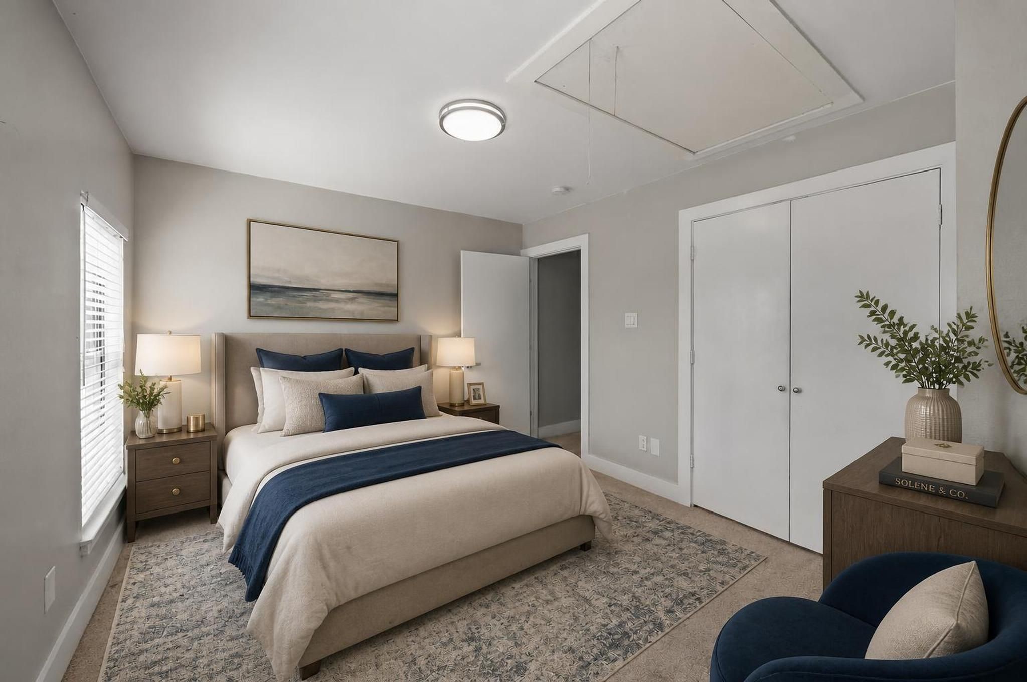 Bedroom - Located on the third floor. Virtually staged.  (Not primary)