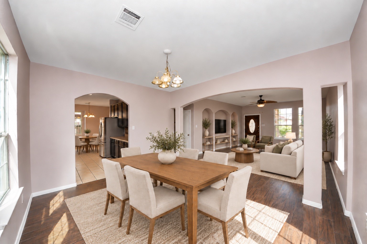 *Virtually Staged Dining Area, Living room and breakfast area*