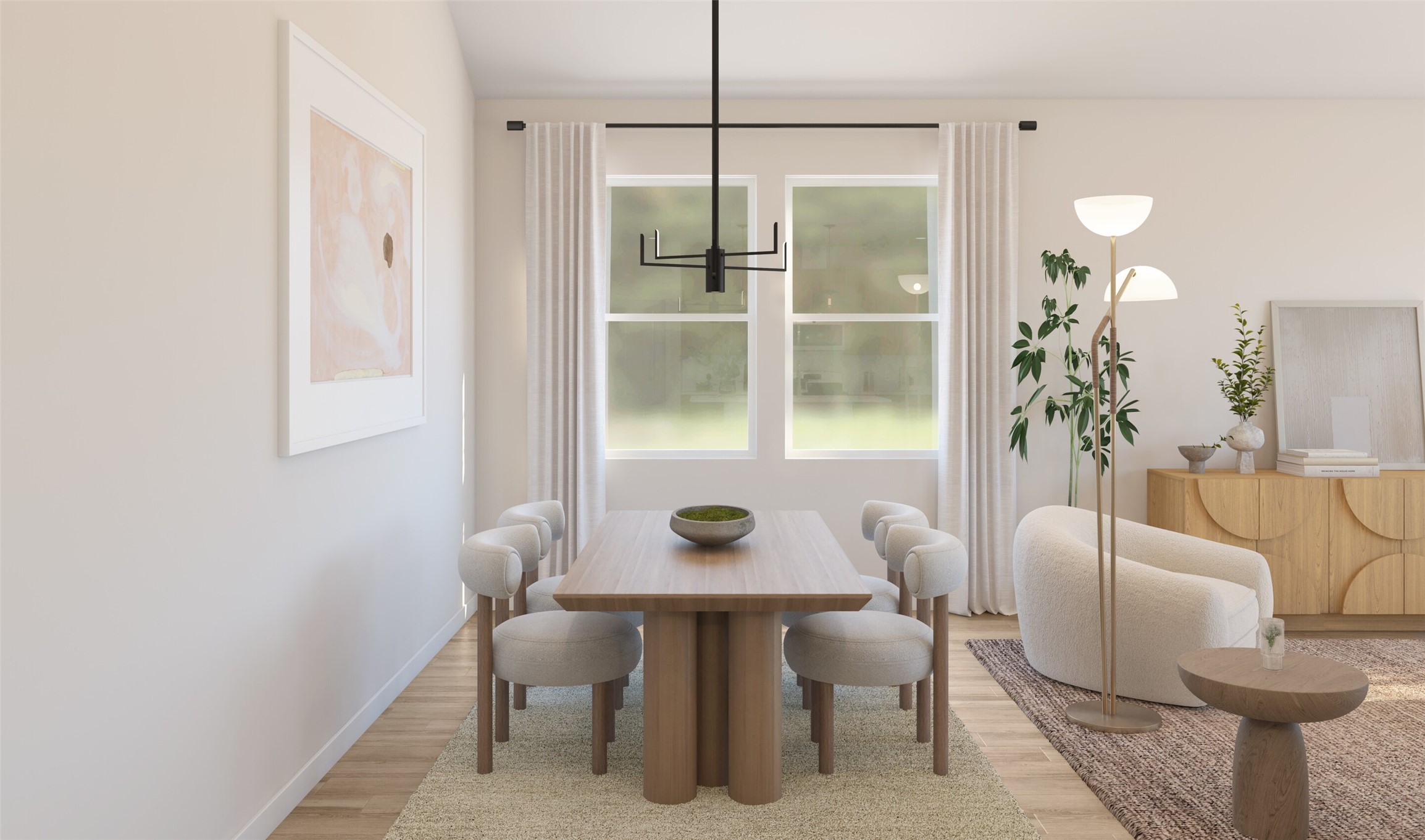 Charming dining area (*Artist rendering used for illustration purposes only. Colors/finishes may differ from the ones currently selected in the home.)