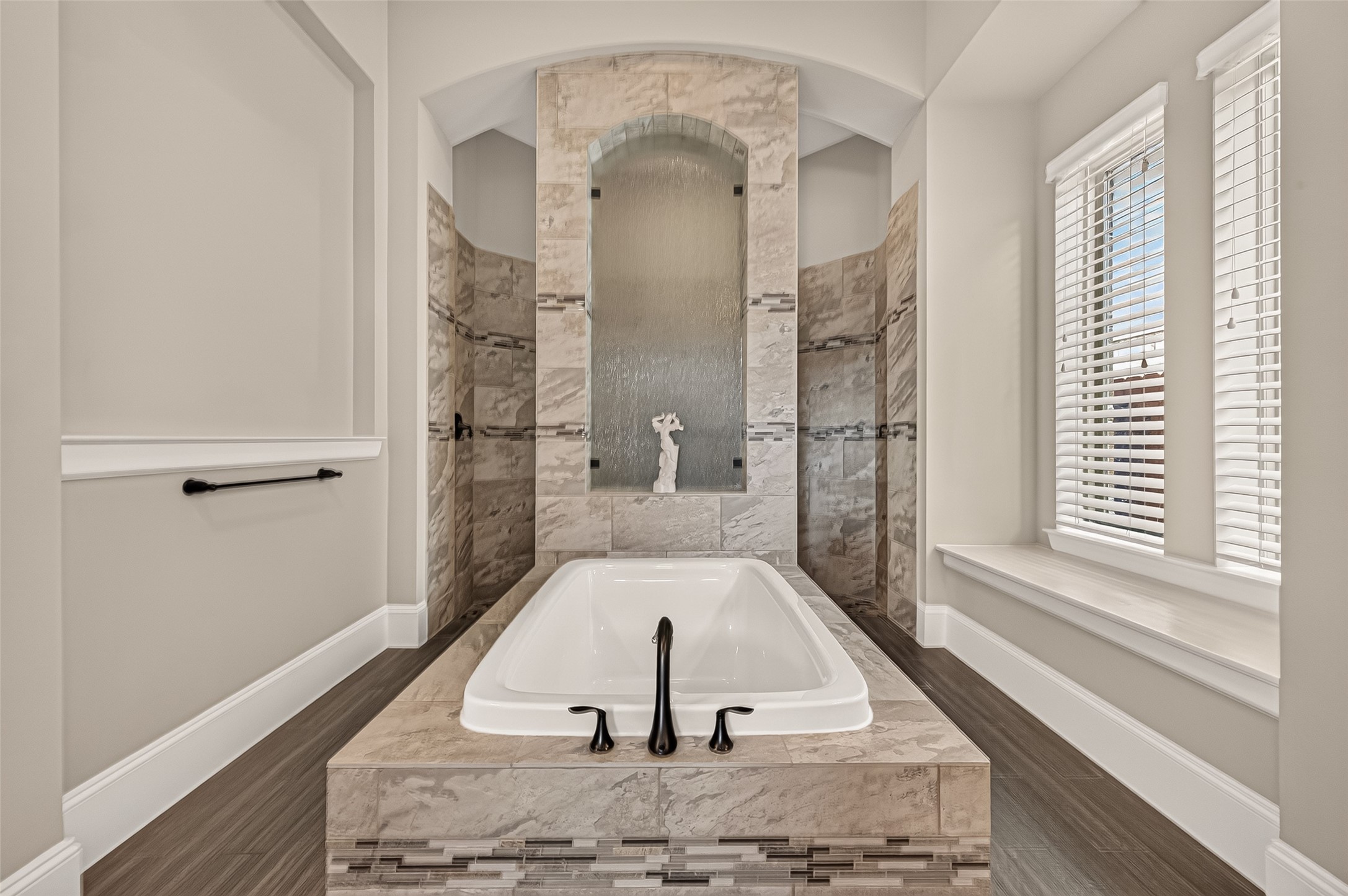 Grand Primary Bath with Large Soaking Tub and Walk In Texas Sized Shower