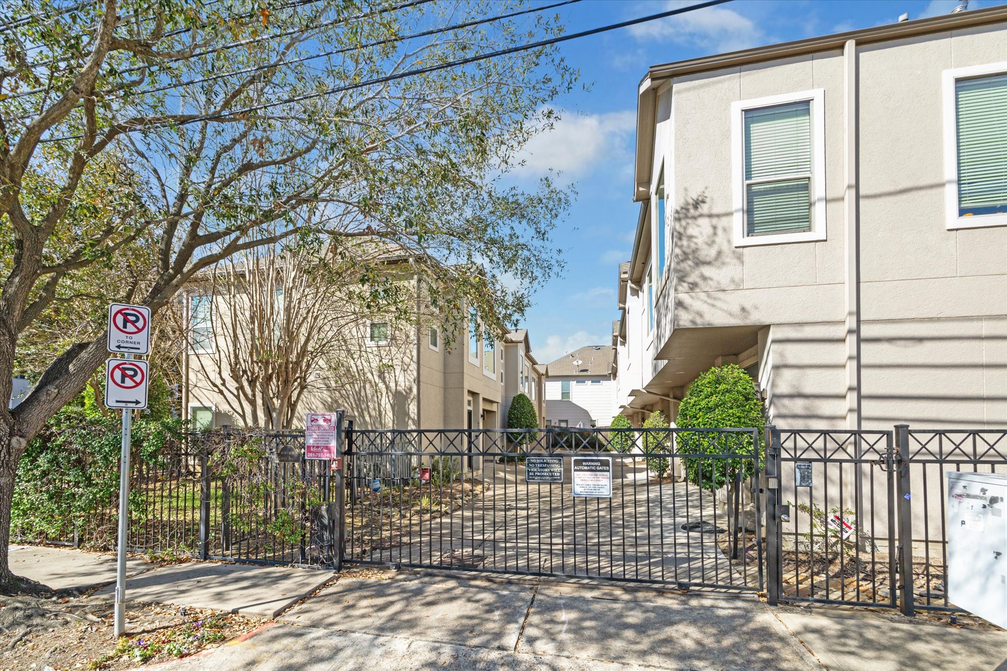 The gated community provides an extra layer of security and the sidewalk is nice for walking the dog or an evening jog.