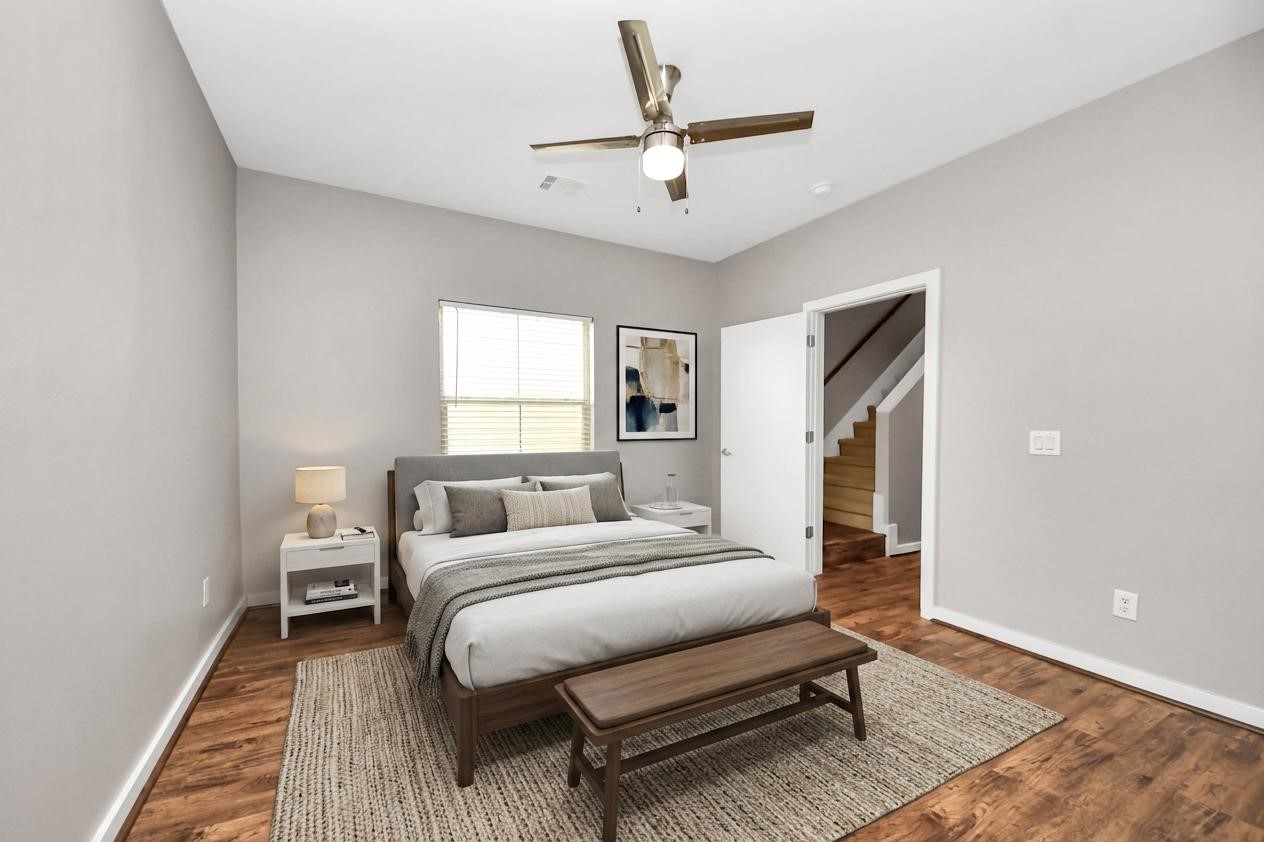 **Virtually staged bedroom 3