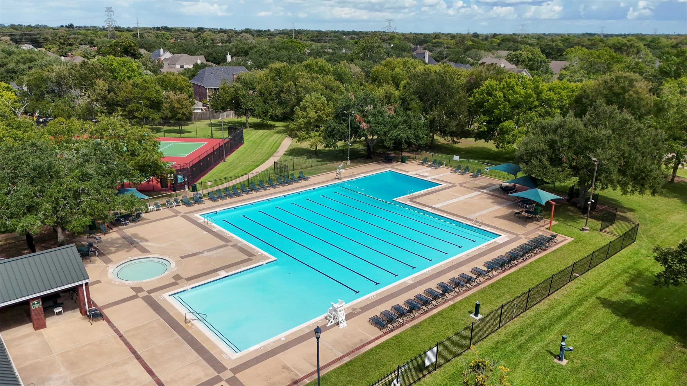 View of the large neighborhood pool.