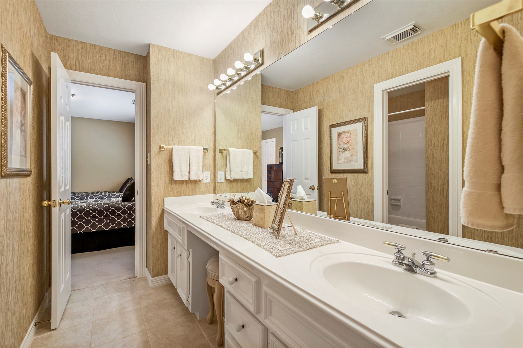 Alternate view of the shared bathroom.