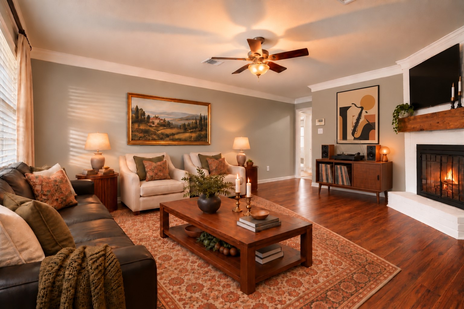 Another view of this beautiful living room *virtually staged*