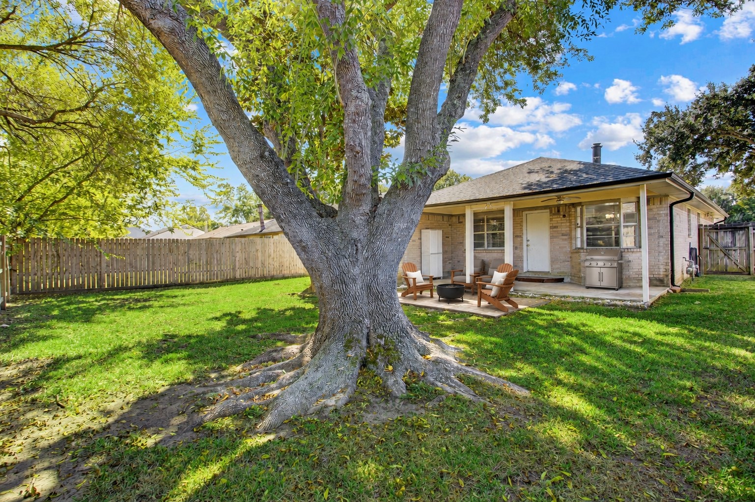 Another view of this lovely back yard *virtually staged*